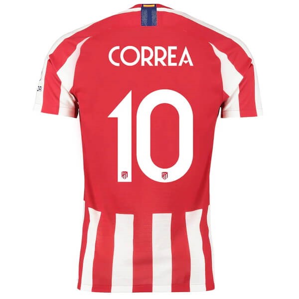 Tailandia Camiseta Atletico Madrid NO.10 Correa 1ª 2019-2020 Rojo